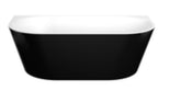 NIOSOL Gloss Black And Gloss White Back To Wall Bathtub 1500mm And 1700mm